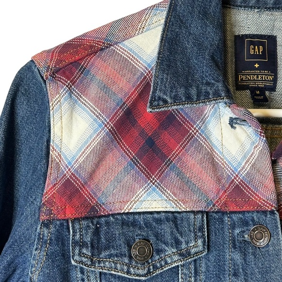 Gap‎ + Pendleton 1969 Icon Denim Jacket Dark Indigo #322751 Medium - Picture 4 of 11